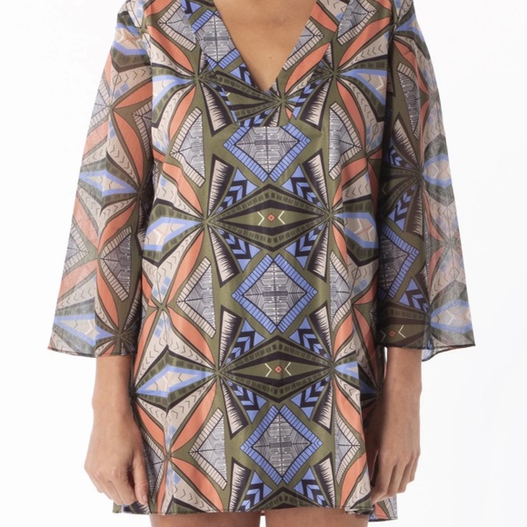 Maac London Moat 70's Boho Hippies style bold graphic print dress or tunic top - Picture 9 of 17